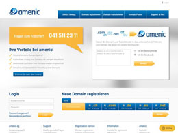 Printscreen du site web https://www.amenic.ch/de/