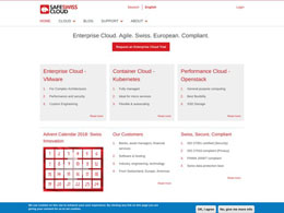 Printscreen du site web https://www.safeswisscloud.ch/de