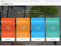 Printscreen du site web https://www.simplehosting.ch/