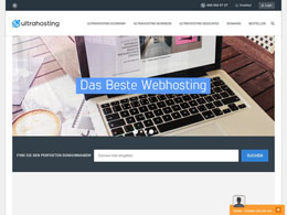 Printscreen du site web http://www.ultrahosting.ch/